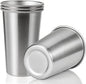 4 Pack 24oz Stainless Steel Pint Cup,Healthy Unbreakable and Stackable,Metal Drinking Glasses