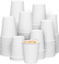 GUSTO 8 oz Disposable White Paper Cups Hot Coffee Cups | Eco-Friendly Material by GUSTO
