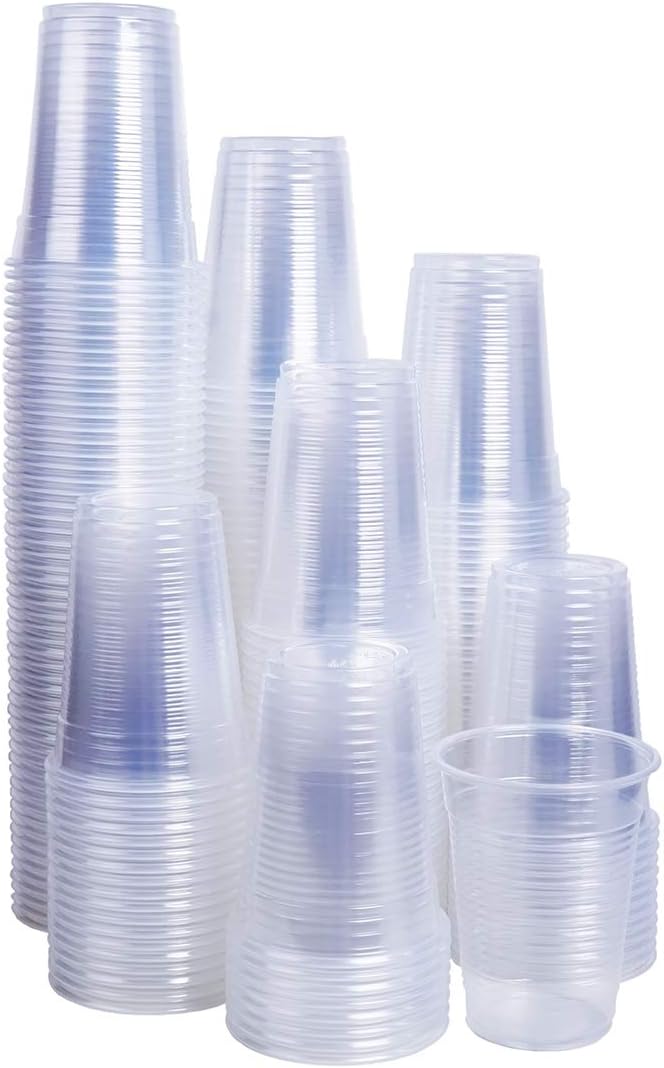 TashiBox 7 oz Clear Plastic Disposable Cold Drink Party Cups by TashiBox