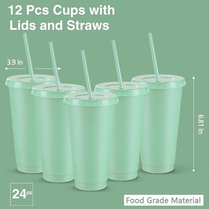 Amyhill 12 Pcs Reusable Plastic Cup - Image 2