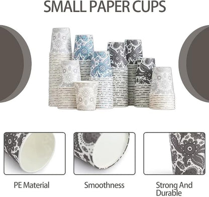 Clawsoff 300 Pack 5 oz Paper Cups Small Disposable Mouthwash Bathroom Cups | - Image 3