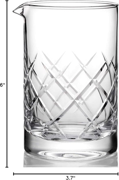 Hiware Professional 24 Oz Cocktail Mixing Glass, Thick Bottom Seamless Crystal - Image 8