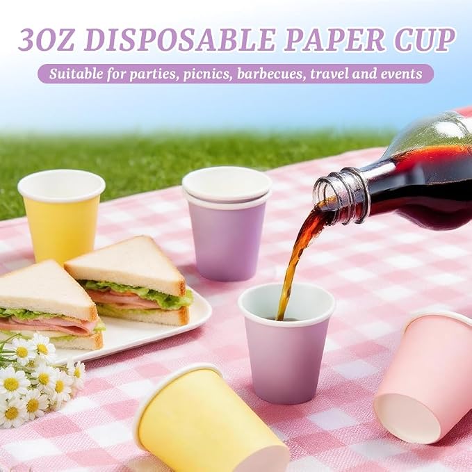 3 oz Disposable Paper Cups, 60 Pack Bathroom Cups | Leak-proof Mouthwash Cups - Image 4