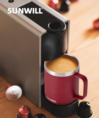 SUNWILL Travel Coffee Mug with Lid, Insulated Tumbler with Handle, 14 oz - Image 6