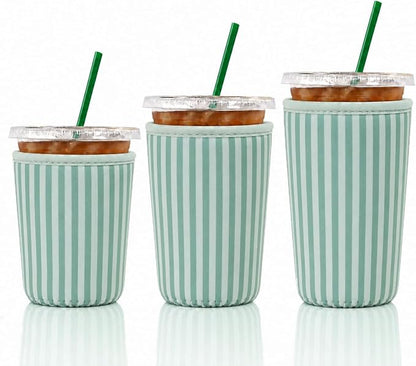 Cobetech Iced Coffee Sleeve Reusable, 3 Pack Neoprene Coffee Cup Sleeves by Unknown