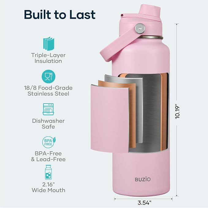 BUZIO Triple Wall Vacuum Water Bottle - Image 4