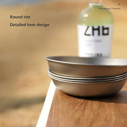 Titanium Plate Camping Picnic Tableware 27fl oz Cooking Utensils Extremely - Image 4