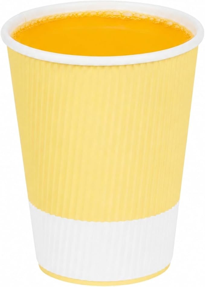 Restaurantware 12 Ounce Ripple Wall Disposable Coffee Cups, 500 Insulated Light - Image 7