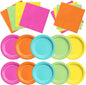 CMUSKO 150pcs Tropical Plates and Napkins by CMUSKO