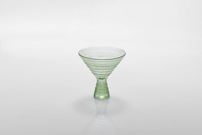 Fortessa Jupiter Hobnail Glass, 11.5 Ounce Martini, Sage Green - Image 4