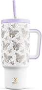 Meoky 40 oz Tumbler with Handle and Straw: Stainless Steel Insulated Tumbler by MEOKY