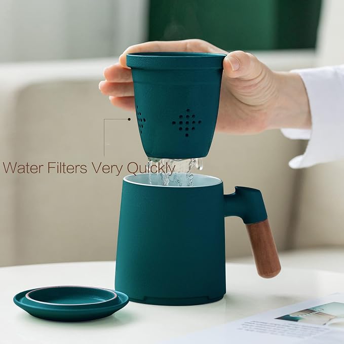 ZENS Tea Cup with Infuser and Lid - Image 3