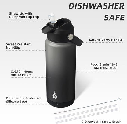 BJPKPK 24oz Insulated Water Bottle, Stainless Steel Bottle - Image 3