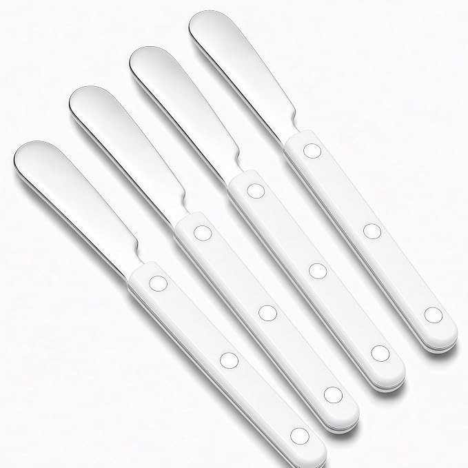 4PCS Stainless Steel Butter Knives Set: 6.3 Inch Cheese Spreader 304 Stainless by SIUTCOFillingYourHome