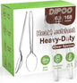 168pc 6.8" Clear Plastic Spoons Heavy Duty by Dipoo
