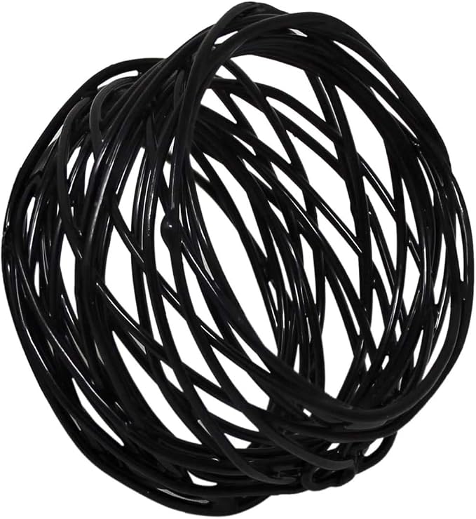 ITOS365 Handmade Round Mesh Black Napkin Rings Holder - Image 4
