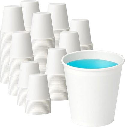 200 Pack 3 oz Bathroom Paper Cups, Small Bathroom Cups, Food-Safe Mouthwash by VPACKDUO