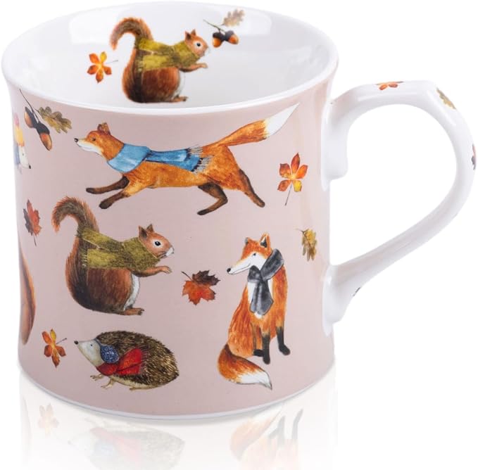 Fall Animal Coffee Mug, 12oz Ceramic Autumn Mug by MFoffice