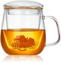 DOPUDO Glass Tea Cup with Infuser and Lid, 17.6oz/520ml Large Borosilicate by DOPUDO