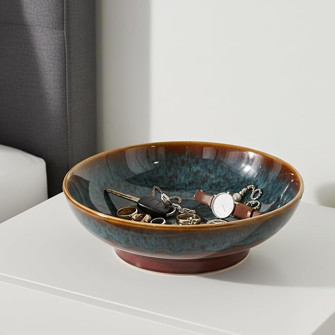 Ceramic Fruit Bowl, 10.2" Decorative Bowl, Large Fruit Bowl - Image 7