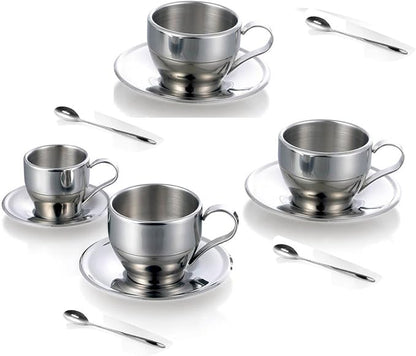 Jasni Stainless Steel Coffee Cup Coffee Mugs Espresso Cups and Great Cappuccino by Jasni