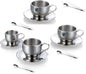 Jasni Stainless Steel Coffee Cup Coffee Mugs Espresso Cups and Great Cappuccino by Jasni