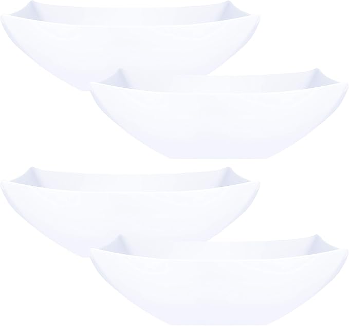 PLASTICPRO Disposable 64 ounce Square Serving Bowls, Party Snack or Salad Bowl by PLASTICPRO