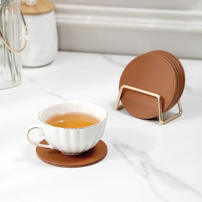 Coasters Set of 6 with Holder - Image 3