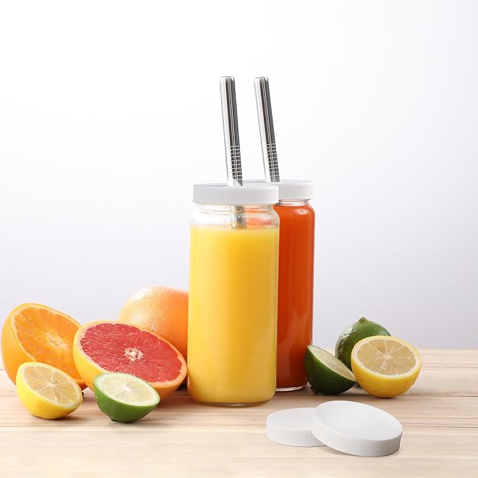 12 PACK, 16 OZ Glass Juice Bottles - Image 7