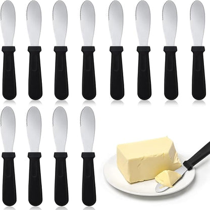 12 Pcs Butter Spreader Knives Wide Blade Stainless Steel Cheese Spreader Knife - Image 8