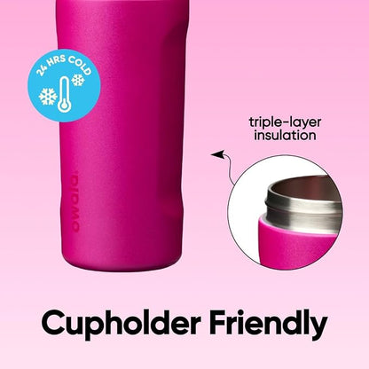Owala FreeSip Kids Stainless Steel Water Bottle 16 oz Read My Lips - Image 5