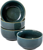 UNICASA Ceramic Small Bowls Set of 4, Porcelain Reactive Glaze Rice & Dessert Bowls, 8 OZ Each - Dishwasher & Microwave Safe (Teal)