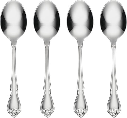 Oneida B552004C True Rose Everyday Flatware Dinner Spoons, 6.75" L x 1.6" W by Oneida