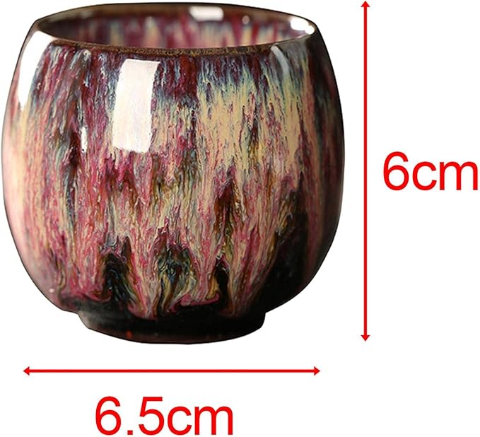 2X Ceramic Mug Tea Set Cups Chinese Cup Coffee Cup Handmade Handleless Ceramics - Image 3