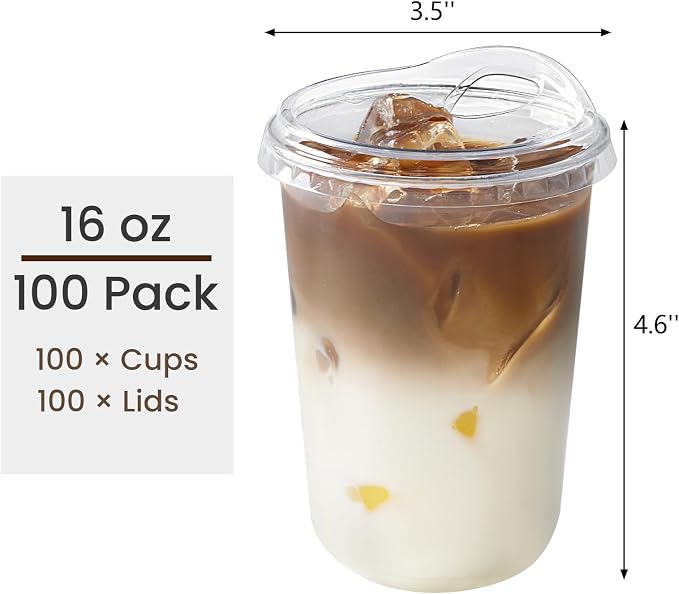 18 oz Round Bottom Clear Plastic Cups - Image 2