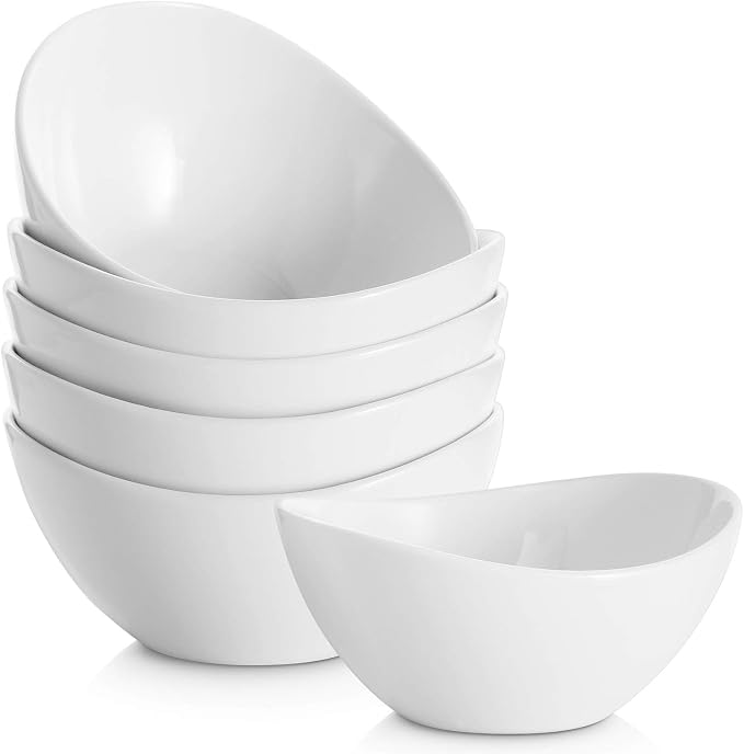 Samsle Porcelain Small Serving Bowls, 10 Ounce Dessert Bowls by Samsle