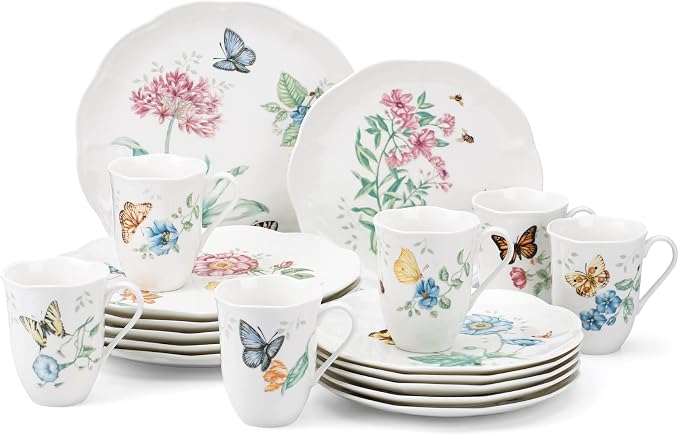 Lenox Butterfly Meadow Porcelain 18-Piece Dinnerware Set by Lenox