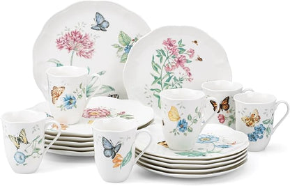 Lenox Butterfly Meadow Porcelain 18-Piece Dinnerware Set by Lenox