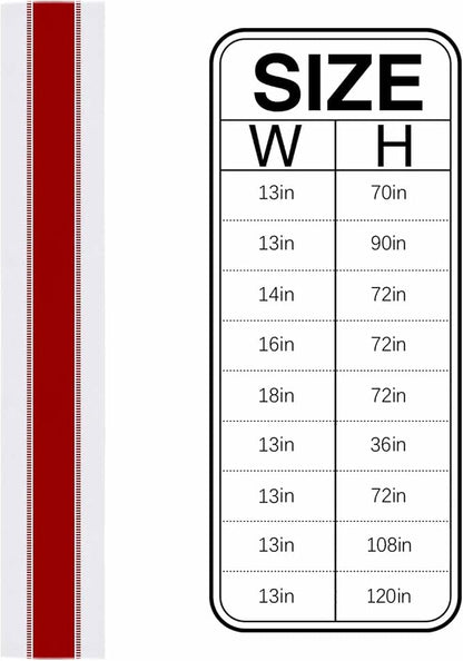 72 inches Long Red Table Runners, Modern Stripes Table Runner Dresser Scarves - Image 6