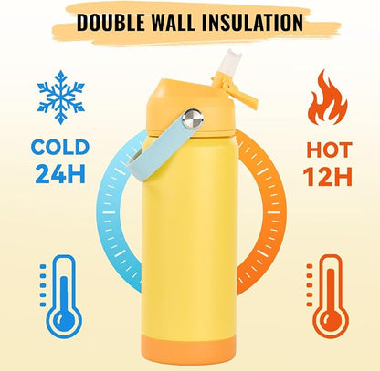 Fijinhom 18oz Insulated Stainless Steel Water Bottle, Wide Mouth Double Wall - Image 5