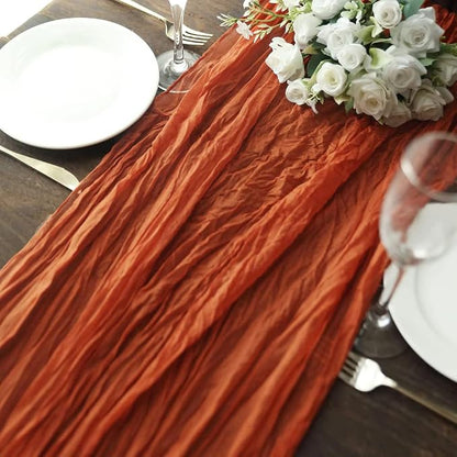 12 Pack Terracotta Cheesecloth Table Runner 10ft Boho Gauze Cheese Cloth Table - Image 3