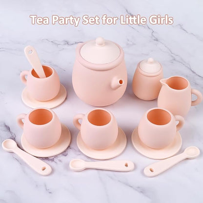 MCGMITT Silicone Tea Party Set, Toy Tea Set - Image 5