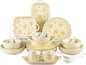 Ceramic Dinnerware Set, Floral Plates and Bowls Sets, Microwave & Dishwasher by FANGJING