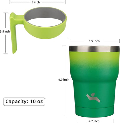 Konokyo 10 oz Tumbler with Handle and Straw, Insulated Travel Mug | Matcha - Image 4