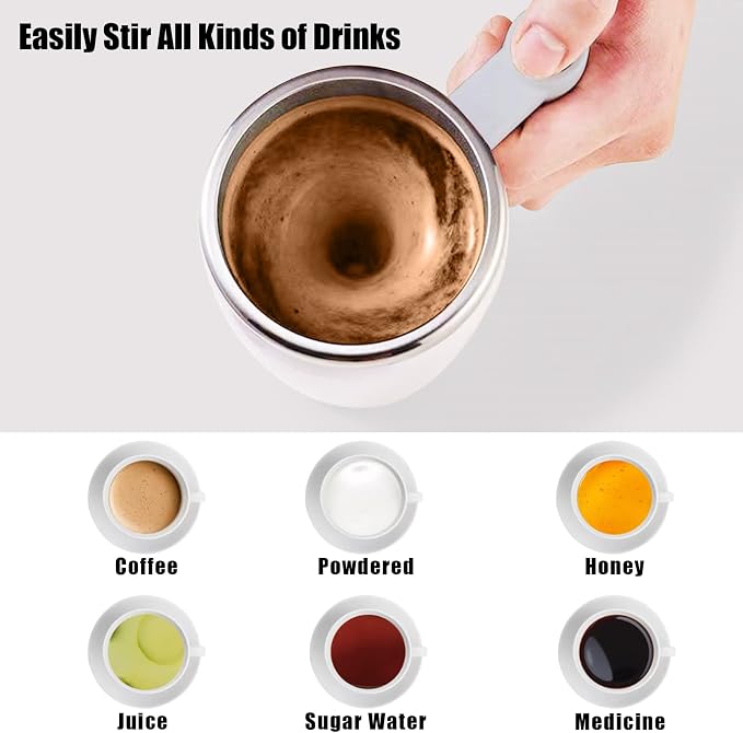 Self Stirring Mug, Rechargeable Auto Magnetic Coffee Mug - Image 4