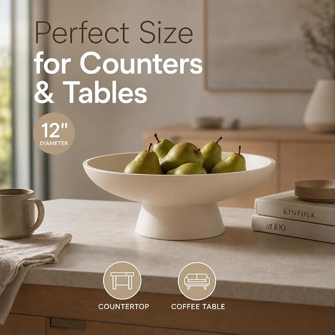 12" Concrete Extra Large Fruit bowl - Image 5