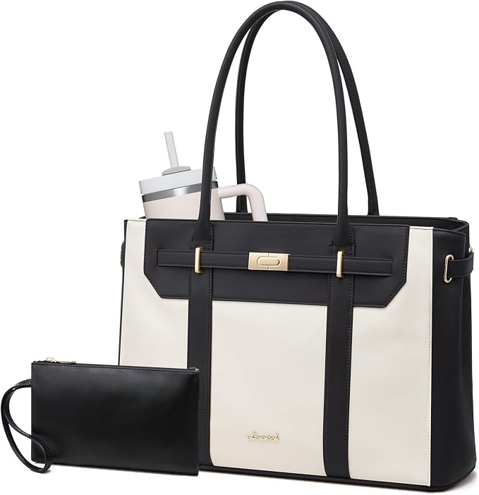 LOVEVOOK Laptop Tote Bag for Women, 2-in-1 Work Teacher Bags by LOVEVOOK