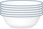 Corelle 6-Piece 18oz Round Bowls Vitrelle Triple Layer Glass, Cereal and Snacks by Corelle