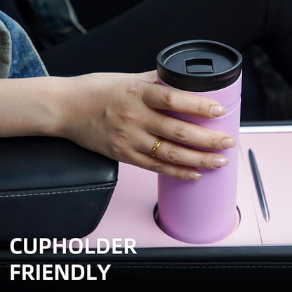 BJPKPK Insulated Water Bottle with 2 Lids,20 oz Double Wall Stainless Steel Vacuum Tumbler Travel Coffee Mug,Wide Mouth Thermal Cup,Light Pink
