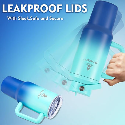 40 oz Tumbler with Handle and Straw or Convert to 40 oz Insulated Water Bottle - Image 4